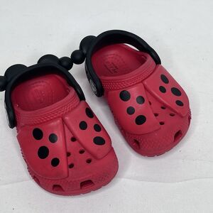 Crocs Classic Ladybug Shoes Girl Size C4 PLS READ